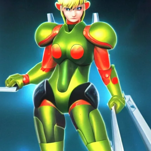 Prompt: samus on nintendo 6 4