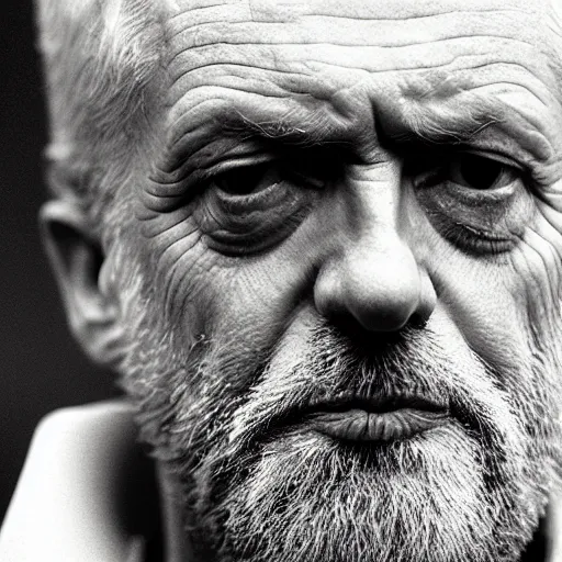 Image similar to Jeremy Corbyn as the King of Jam, epic, photorealistic, vast, incredible detail, sharp, movie still,