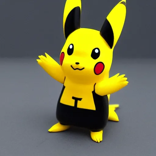 Prompt: isometric pikachu figure