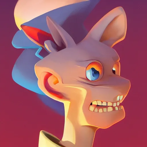 Image similar to face icon stylized minimalist courage the cowardly dog, loftis, cory behance hd by jesper ejsing, by rhads, makoto shinkai and lois van baarle, ilya kuvshinov, rossdraws global illumination