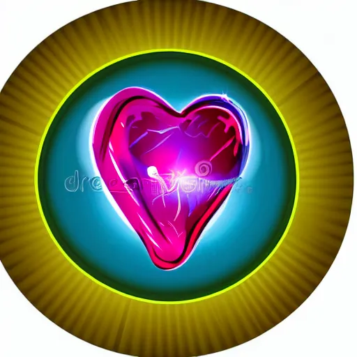 Image similar to mystic crystal heart logo, vector illustration