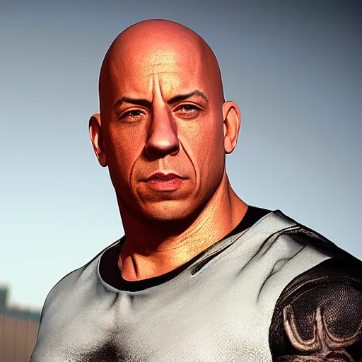 Image similar to vin diesel rendered in unreal engine