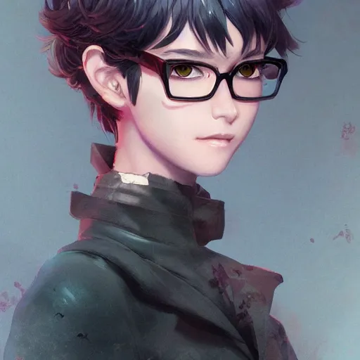 Prompt: blake mitchell, fantasy, eyeglasses, shinkai makoto studio ghibli studio key hideaki anno sakimichan stanley artgerm lau rossdraws james jean marc simonetti elegant highly detailed digital painting artstation pixiv