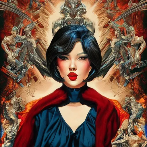 Prompt: a beautiful painting representative of the art style of artgerm and wlop and virgil finlay