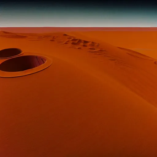 Image similar to colour aesthetic highly detailed photography scene on tatooine from dune ( 2 0 2 1 ) by alejandro hodorovski and denis villeneuve and gregory crewdson style with ultra hyperrealistic very highly detailed faces. with many details by andrei tarkovsky and caravaggio in sci - fi style. volumetric natural light hyperrealism photo on leica m - a kodak portra 4 0 0