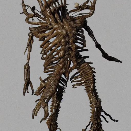 Prompt: monster made entirely out of legs inspired by scp