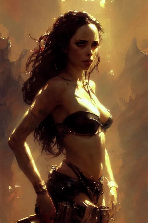Image similar to eliza dushku portrait dnd, painting by gaston bussiere, craig mullins, greg rutkowski, yoji shinkawa