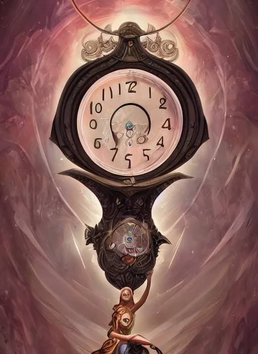 Image similar to the Goddess of Time, detailed digital art, trending on Artstation