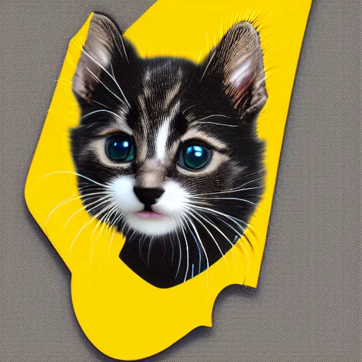 Prompt: vector logo of a kitten