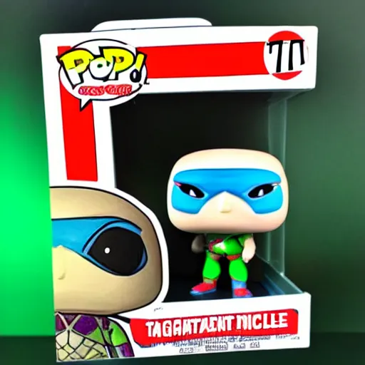 Image similar to teenage mutant ninja turtle as a cute funko pop