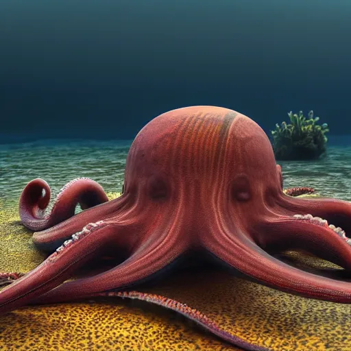 Prompt: A octopus in the ocean centered-photograph film still, matte photo, National Geographic, insane detail, intricate, highly detailed, Zeiss Lens, DSLR photography, smooth, sharp focus, Unreal Engine 5, Octane Render, Redshift, depth of field 8K