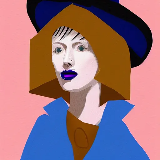 Prompt: woman with hat, by matt dixon, colorful, digital art