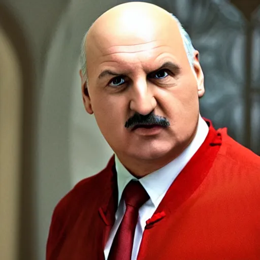 Prompt: Alexander Lukashenko as Gru from Despicable Me, cinematic still