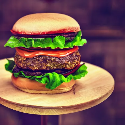 Prompt: talking hamburger, photo, detailed, 4k