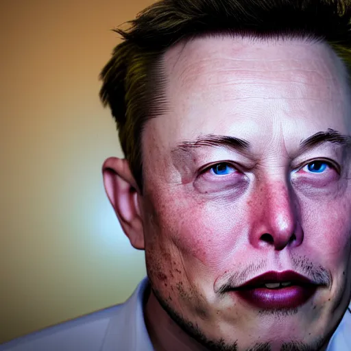 Image similar to Elon Musk with tusks coming out of his cheeks, 8k ultra realistic, award winning, unreal engine 5, masterpiece