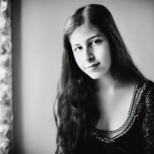 Prompt: dslr photo portrait still of 1 6 year old age sixteen mata hari at age 1 6!!!, 8 5 mm f 1. 8