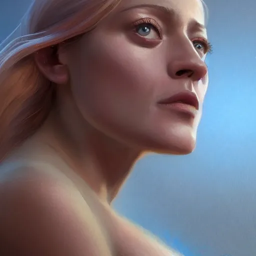 Image similar to Olivia Taylor Dudley as Slowpoke, detailed, centered, digital painting, artstation, concept art, donato giancola, Joseph Christian Leyendecker, WLOP, Boris Vallejo, Breathtaking, 8k resolution, extremely detailed, beautiful, establishing shot, artistic, hyperrealistic, beautiful face, octane render, cinematic lighting, dramatic lighting, masterpiece