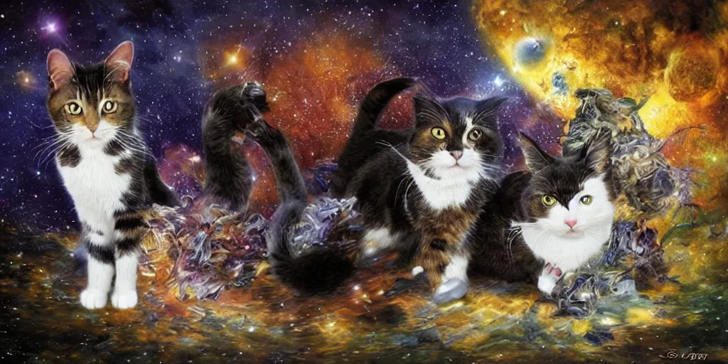 Prompt: cats, fantasy, cosmos