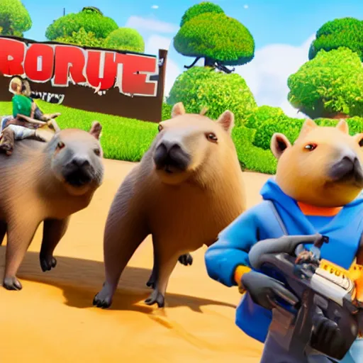 Prompt: capybara Fortnite event