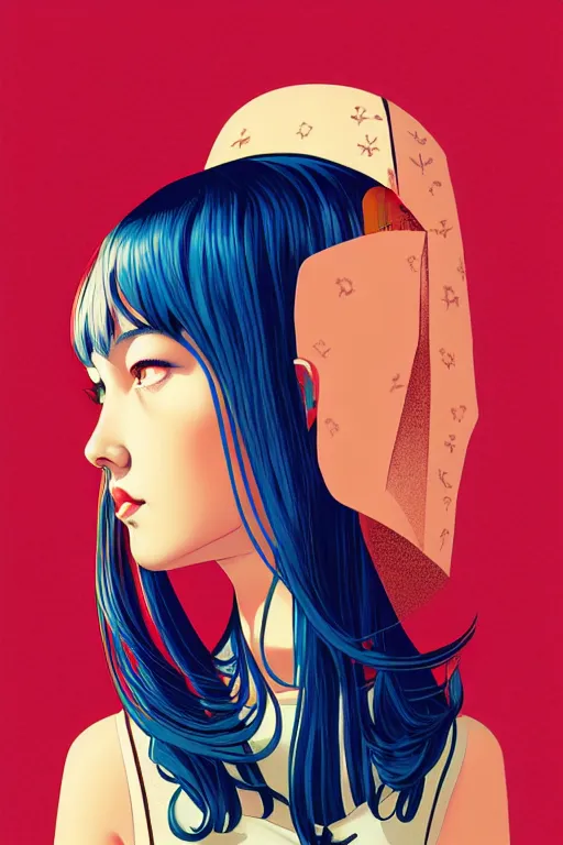 Image similar to illustration of athena by james jean by ilya kuvshinov kintsugi