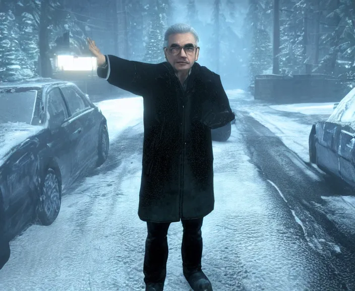 Image similar to screenshot of martin scorsese in until dawn ( 2 0 1 5 ), ps 5, 4 k, hi - res