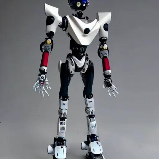 Image similar to hajime soriyama robot detailed full body with angel wings