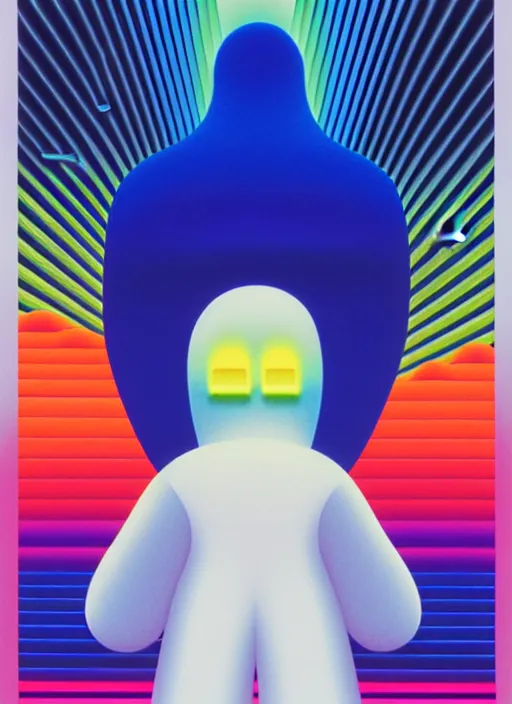 Image similar to ghost by shusei nagaoka, kaws, david rudnick, airbrush on canvas, pastell colours, cell shaded, 8 k