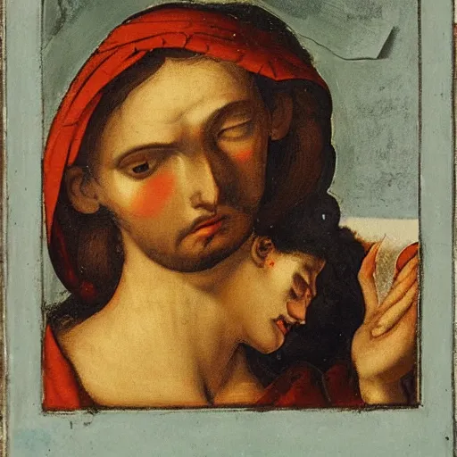Prompt: salome holding up head of st. john the baptist