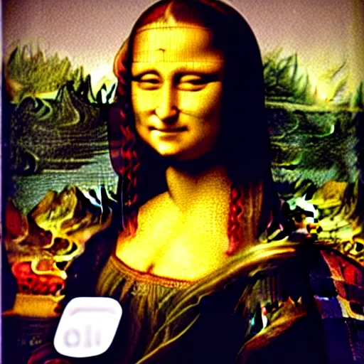 Image similar to mona lisa angry on the museum visitors