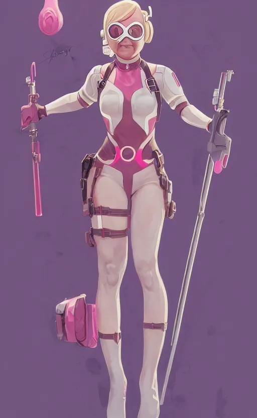 Prompt: gwenpool, highly detailed, digital painting, artstation, standing, facing camera, concept art, smooth, sharp focus, illustration, art by artgerm and alphonse mucha, high definition digital art, dramatic lighting, in the style of ilya kuvshinov and Ross tran