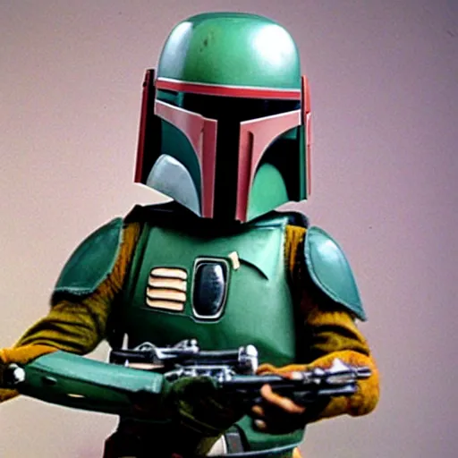 Prompt: boba fett hosting the muppet show