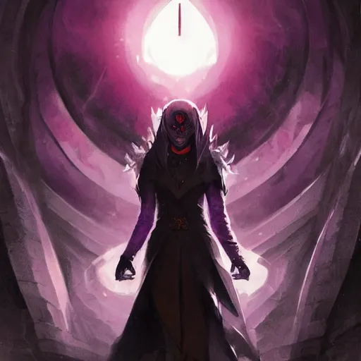 Image similar to violet eye of sauron by greg rutkowski