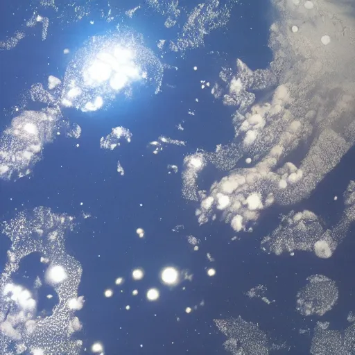 Image similar to giant kaiju seem from the international space station