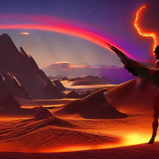 Image similar to the creation of the first atom, vivid colors, unreal engine 5, cinematic, dune movie effects, beautiful