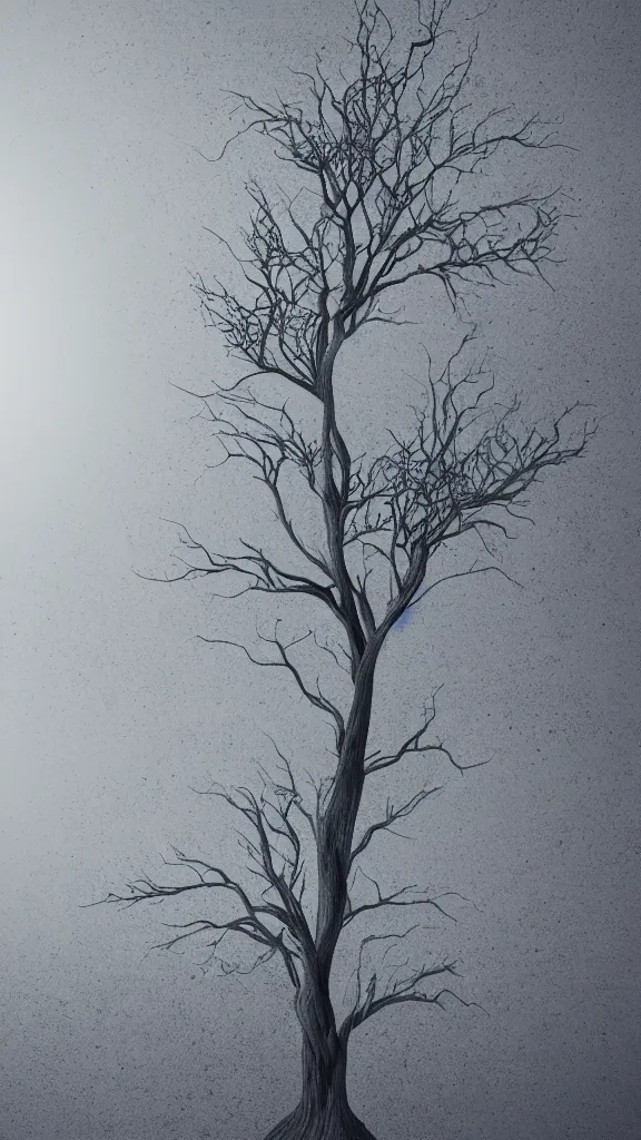 Prompt: tree by baars, ingrid, octane render, 4 k, 8 k, ( sharp ), very very beautiful, stunning, twisted, vanishing, transparent, ethereal