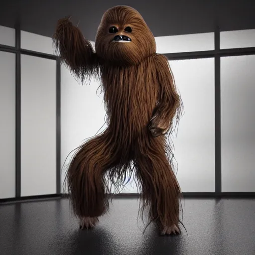 Image similar to wookie dancing at studio 5 4 incredible detail, fineline detail, cinematic quality, high octane, vray render