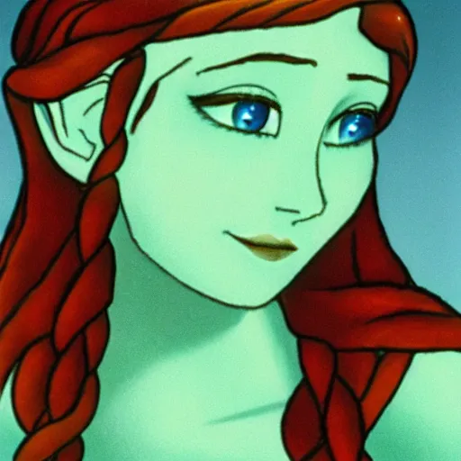 Prompt: elf princess frozen in carbonite