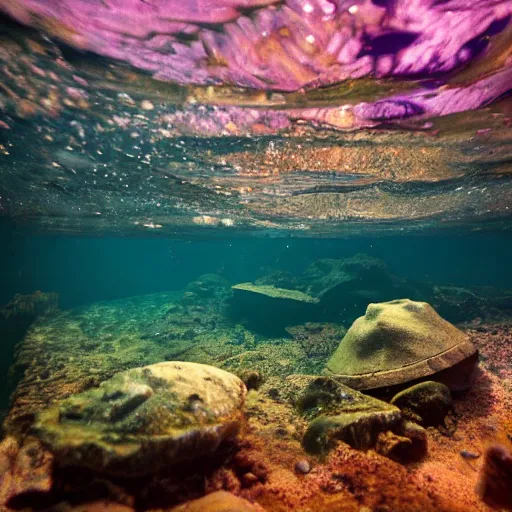 Image similar to photo of a camp fire underwater, highly - detailed, cinematic