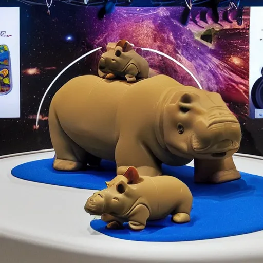 Prompt: a toy with plastic hippos that look like elon. hungry hungry hippos but its elons,'hungry hungry hippo elon ', toy made by tesla spacex