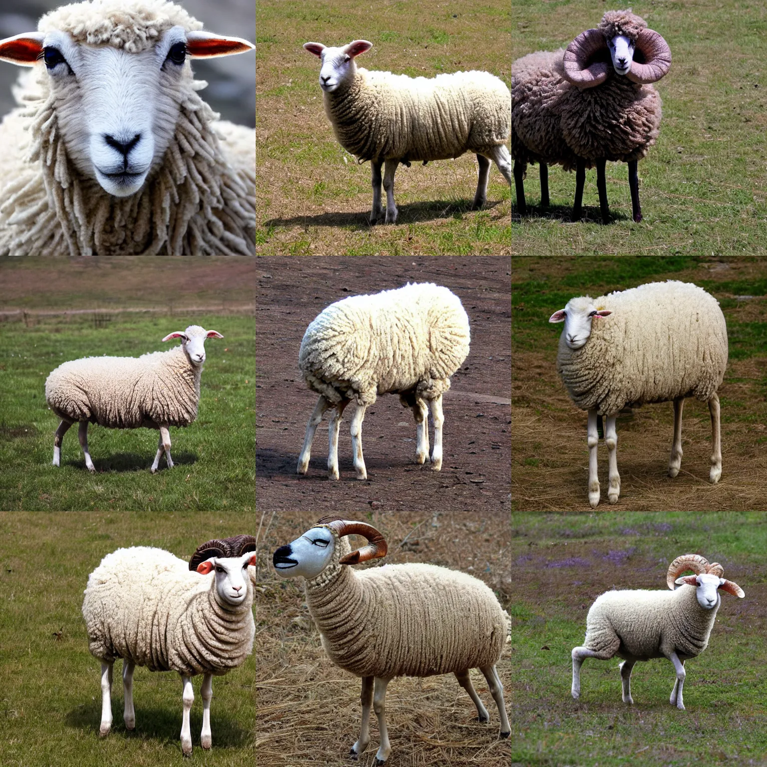 Prompt: a nine-legged sheep