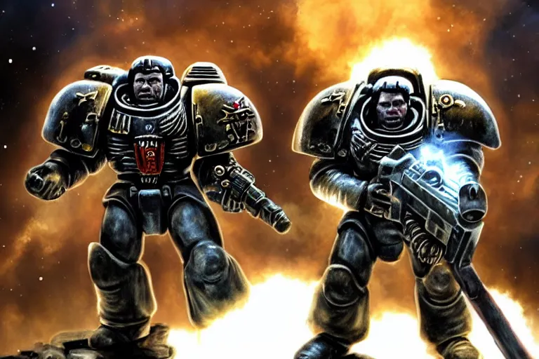 Prompt: space marine in real life