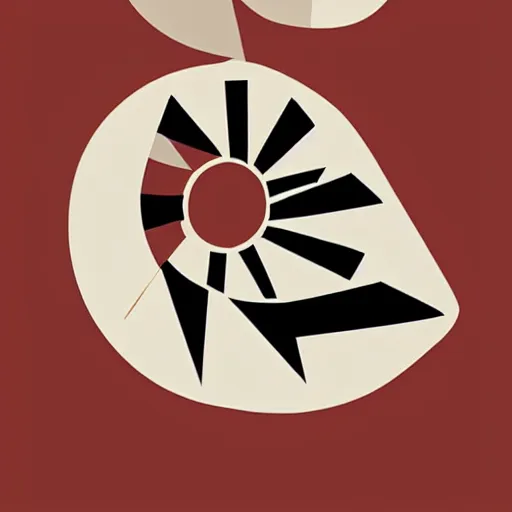 Prompt: A man falling into a spiral staircase, Saul Bass minimalist poster