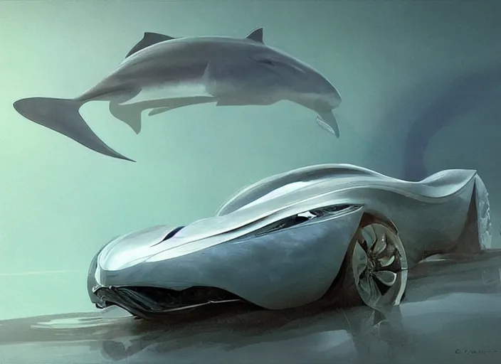 Image similar to beautiful concept design of a car that looks almost like a fish, shark or a whale. car design by cory loftis, fenghua zhong, ryohei hase, ismail inceoglu, ruan jia, henrik fisker, bruce kaiser, scott robertson, dmitry mazurkevich, doruk erdem, and jon sibal. volumetric light