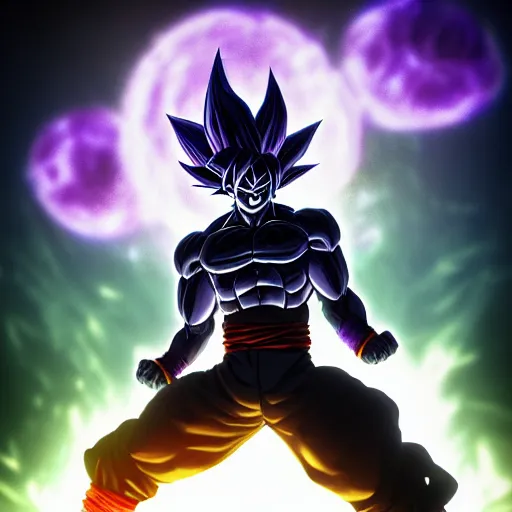 Ultra Instinct Goku Wallpaper 4K, Black background, Dragon Ball Z