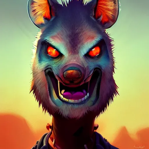 Prompt: Portrait of a Gnoll, evil look, mattepainting concept Blizzard pixar maya engine on stylized background splash comics global illumination lighting artstation lois van baarle, ilya kuvshinov, rossdraws