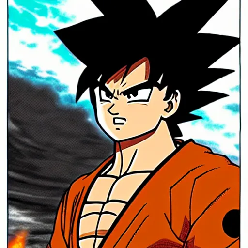 Prompt: son goku, by masashi kishimoto