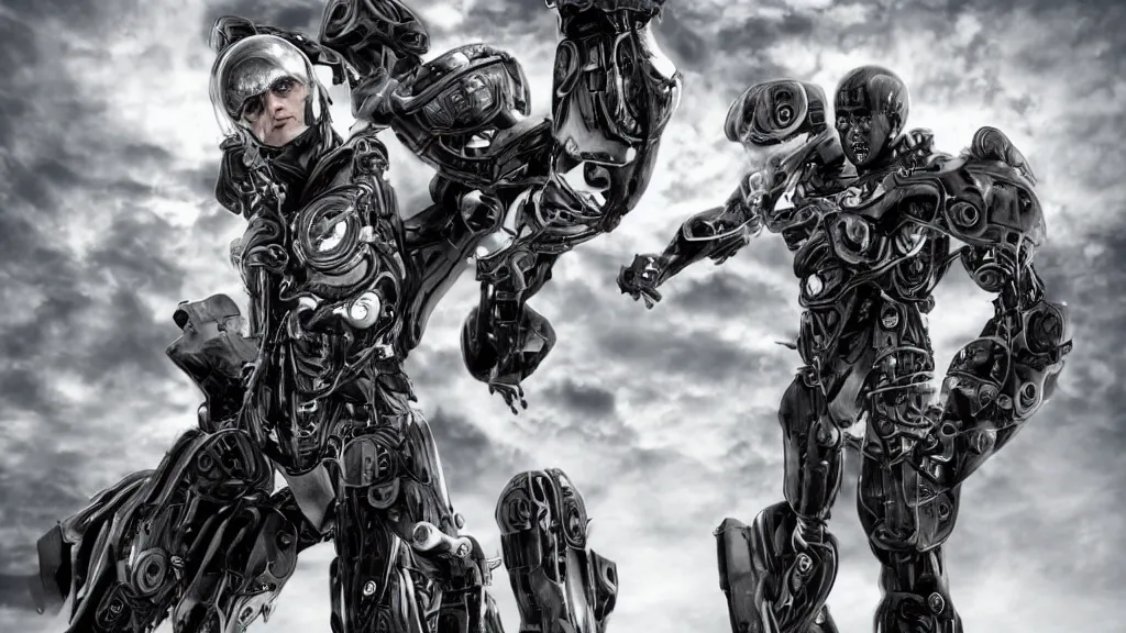 Prompt: Realistic photograph of Genos cyborg David Yarrow!