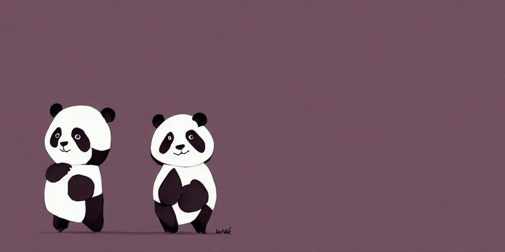 Prompt: “a lovely panda animation style. Concept art by Nico Marlet”