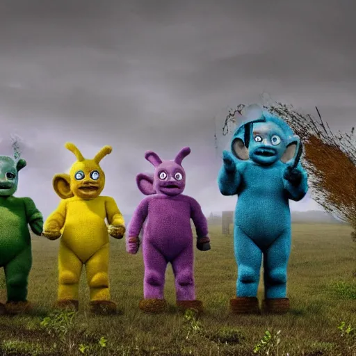 Image similar to Charnobyl teletubbies