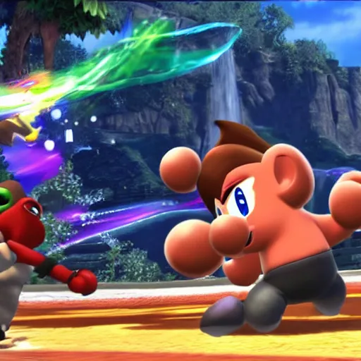 Prompt: A humanoid Tapir in Super Smash Brothers Ultimate, 4k HDR